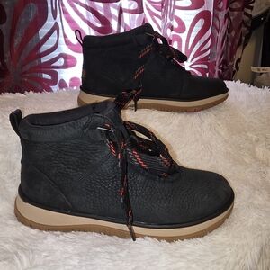 UGG women's Black and Tan Ankle Boots